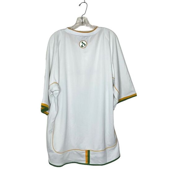 DAVOUCCI Collection 90s Spell Out Sports Jersey Shirt White Plus Size 3X - Picture 2 of 10